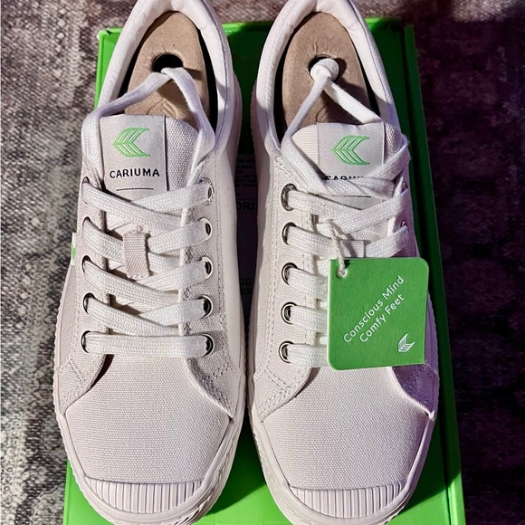 Cariuma OCA Sneakers Womens Size 8 Men’s 6.5  Off White Low Canvas Shoes . NIB - Picture 8 of 10